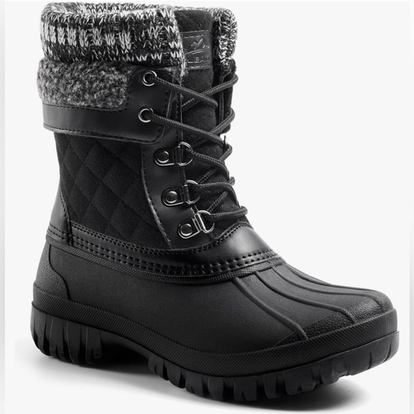 ALEADER Women’s Snow Boots Black size 10 NWT - Picture 1 of 11